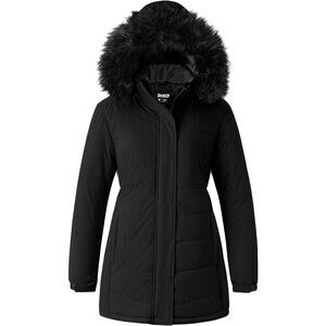 Women's Waterproof Ski Snow Jacket Coat Black Windproof Padded Winter Warm